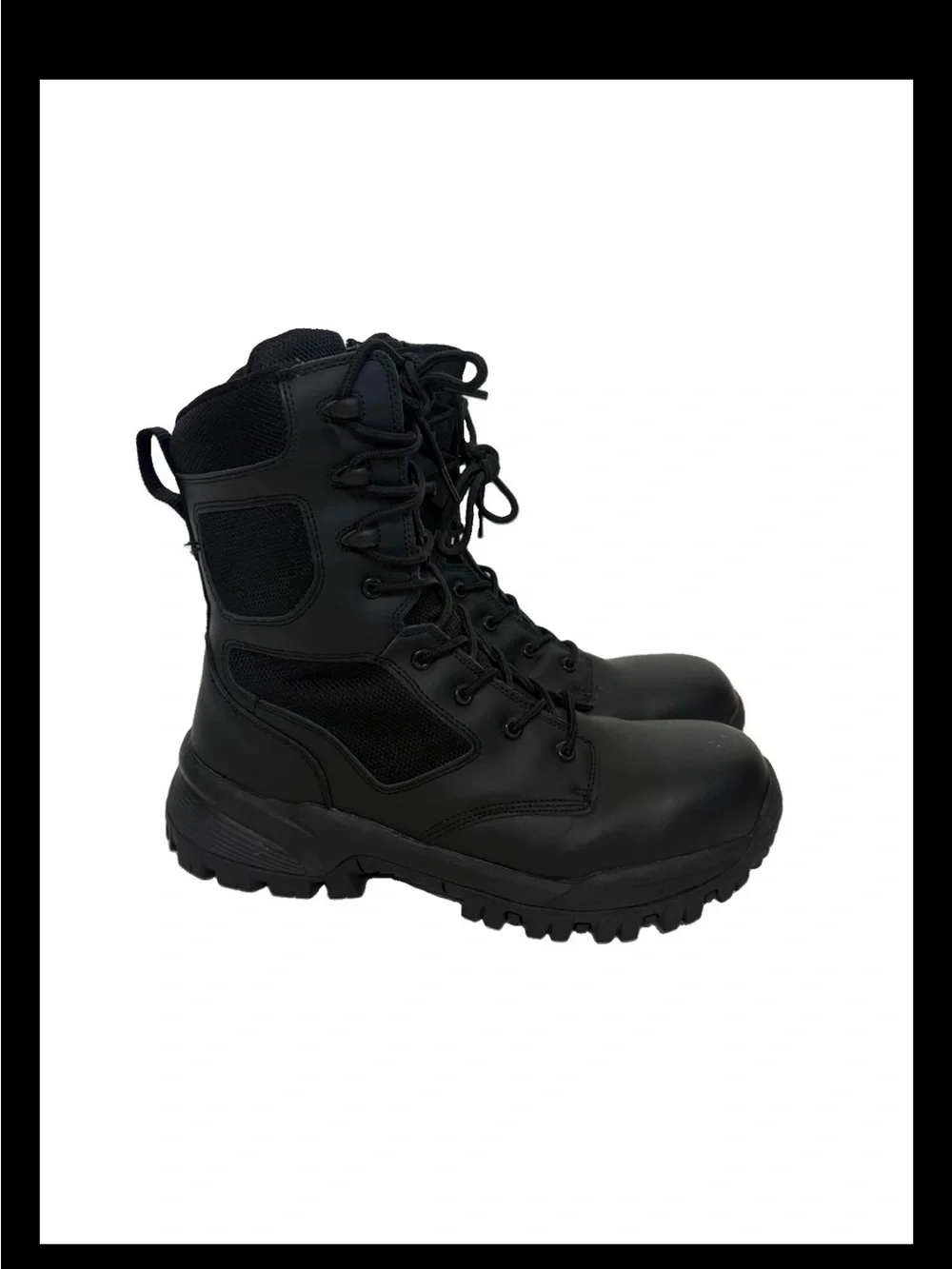 Hytest Steel Toe Tactical Military Lace Up Work Boots Black Mens 10